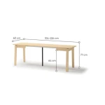 Raztegljiva jedilna miza DOBY 2 je idealen kos pohištva za vašo jedilnico. Zahvaljujoč raztegljivi funkciji lahko velikost mize preprosto prilagajate svojim