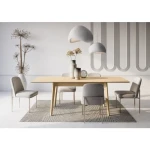 Raztegljiva jedilna miza DOBY 3 je idealen kos pohištva za vašo jedilnico. Zahvaljujoč raztegljivi funkciji lahko velikost mize preprosto prilagajate svojim