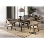 Raztegljiva jedilna miza DOBY je idealen kos pohištva za vašo jedilnico. Zahvaljujoč raztegljivi funkciji lahko velikost mize preprosto prilagajate svojim