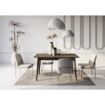 Raztegljiva jedilna miza DOBY 3 je idealen kos pohištva za vašo jedilnico. Zahvaljujoč raztegljivi funkciji lahko velikost mize preprosto prilagajate svojim