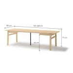 Raztegljiva jedilna miza DOBY je idealen kos pohištva za vašo jedilnico. Zahvaljujoč raztegljivi funkciji lahko velikost mize preprosto prilagajate svojim