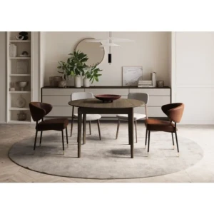 Raztegljiva jedilna miza DOBY 5 je idealen kos pohištva za vašo jedilnico. Zahvaljujoč raztegljivi funkciji lahko velikost mize preprosto prilagajate svojim