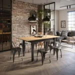 Raztegljiva miza KVIN je moderna a hkrati elegantna miza, ki bo popestrila vsak prostor. Ima črne, vitke noge v kombinaciji z vrhunskim lesom. Zaradi svoje