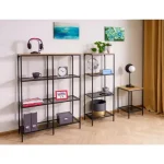 Regal KAI, je eleganten in kakovosten kos pohištva. Narejen je iz laminirane plošče, ogrodje je narejeno iz kovine. S svojo obliko je zelo priročen. Je v