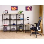 Regal KAI, je eleganten in kakovosten kos pohištva. Narejen je iz laminirane plošče, ogrodje je narejeno iz kovine. S svojo obliko je zelo priročen. Je v