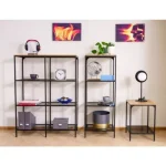 Regal KAI, je eleganten in kakovosten kos pohištva. Narejen je iz laminirane plošče, ogrodje je narejeno iz kovine. S svojo obliko je zelo priročen. Je v