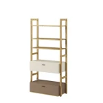 Regal LENI z kar petimi policami in dvemi predali je praktičen in univerzalen. Združuje sodoben slog s funkcionalnostjo. Svetla barva doda čar in daje