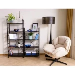 Regal LOFI 2, je eleganten in kakovosten kos pohištva. Narejen je iz kakovostne kovine, kar pripomore k dodatni stabilnosti. S svojo obliko je zelo priročen.