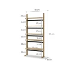 Regal OLIVIJA 5, je idealna rešitev za tiste, ki želijo združiti estetiko s praktičnim upravljanjem prostora. Ta kos pohištva se bo dobro podal v kateri