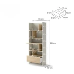 Regal za posteljo v omari METULJ je elegantna in prostorna. Omara ima sistem za odpiranje na dotik "PUSH TO OPEN". Mehanizem odpiranja na dotik odpravlja