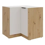 Kuhinjo SOLA je možno naročiti v kompletu (Kuhinjski bloki SOLA) ali pa po posameznih elementih po vaši izbiri. Spodnja kotna omara SOLA 90x90 D je