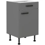 Spodnja omara NITA 50D 1S je možno naročiti v kompletu (Kuhinjski bloki NITA) ali pa po posameznih elementih po vaši izbiri. Spodnja omara NITA 50D 1S je