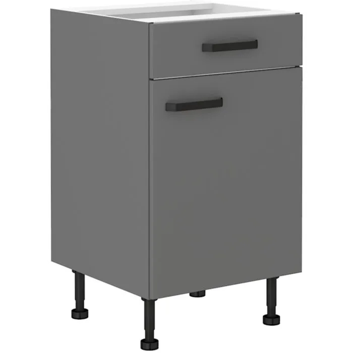 Spodnja omara NITA 50D 1S Spodnja omara NITA 50D 1S je možno naročiti v kompletu (Kuhinjski bloki NITA) ali pa po posameznih elementih po vaši izbiri. Spodnja omara NITA 50D 1S je