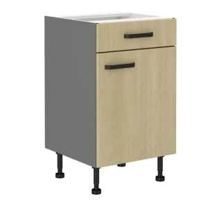 Spodnja omara RONA 50D 1P je možno naročiti v kompletu (Kuhinjski bloki RONA) ali pa po posameznih elementih po vaši izbiri. Spodnja omara RONA 50D 1P je