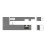 Spodnja omara za pomivalno korito SONJA 80D je dobavljiva v belo sivi kombinaciji. Korpusi so iz laminirane plošče debeline 18 mm.Ročaji so iz pvc-ja.