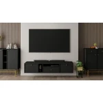 TV omara TOKI 180 je elegantna in kakovostna omarica, ki se prilega v vsako dnevno sobo. Dobavljiva je v treh barvnih kombinacijah: zelena s črnimi ročaji