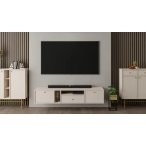 TV omara TOKI 180 je elegantna in kakovostna omarica, ki se prilega v vsako dnevno sobo. Dobavljiva je v treh barvnih kombinacijah: zelena s črnimi ročaji