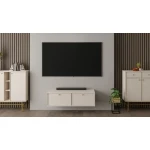 TV omarica TOKI je elegantna in kakovostna omarica, ki se prilega v vsako dnevno sobo. Dobavljiva je v treh barvnih kombinacijah: zelena s črnimi ročaji ter