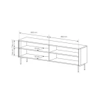 TV omarica LUMPI ni le osupljiva temveč tudi praktična. Elegantna barva naredi kolekcijo brezčasno in elegantno. Steklo na frontah daje pohištvu
