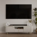 TV omarica OVARI 1, je moderen in eleganten kos pohištva. S svojo ovalno obliko se odlično poda v vsak prostor. Narejen je iz laminirane plošče debeline 16