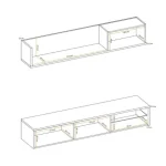 TV regal ALAS je narejen iz kvalitetne laminirane plošče. Je modernega dizajna in prefinjenega izgleda. Zaradi svoje praktičnosti in minimalističnega