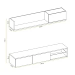 TV regal ALAS je narejen iz kvalitetne laminirane plošče. Je modernega dizajna in prefinjenega izgleda. Zaradi svoje praktičnosti in minimalističnega