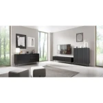 Visoka komoda MURI črna - slika 7