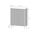 Visoka komoda MURI črna - slika 8