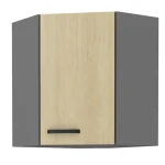 Zgornja kotna omara RONA 60/60G je možno naročiti v kompletu (Kuhinjski bloki RONA) ali pa po posameznih elementih po vaši izbiri. Zgornja kotna omara RONA