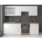 Kuhinjo STELLA je možno naročiti v kompletu (kuhinjski bloki STELLA ali pa po posameznih elementih po vaši izbiri. Zgornja omara STELLA 40G je sestavljena