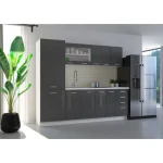 Zgornja omarica SONJA 80G je dobavljiva v belo sivi kombinaciji. Korpusi so iz laminirane plošče debeline 18 mm.Ročaji so iz pvc-ja. Barva: - bela mat /