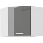 Zgornji kotni element SONJA 60 x 60G je dobavljiv v belo sivi kombinaciji. Korpusi so iz laminirane plošče debeline 18 mm.Ročaji so iz pvc-ja. Barva: - bela