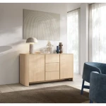 Dnevni regal BARBA hrast je sestavljen iz kar 3 kosov pohištva: TV regala, komode in regala. Dnevni regal BARBA je eleganten in preprost. S svojo obliko in