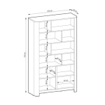 Dnevni regal BARBA hrast - slika 16