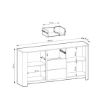 Dnevni regal BARBA hrast - slika 17
