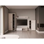 Dnevni regal RUBA bež je moderno oblikovan in elegantnega videza. Dnevni regal je izdelan v EU. Narejen je iz kakovostne laminirane plošče v bež barvi