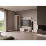 Dnevni regal RUBA bež je moderno oblikovan in elegantnega videza. Dnevni regal je izdelan v EU. Narejen je iz kakovostne laminirane plošče v bež barvi