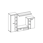 Dnevni regal RUBA bež je moderno oblikovan in elegantnega videza. Dnevni regal je izdelan v EU. Narejen je iz kakovostne laminirane plošče v bež barvi