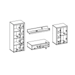 Dnevni regal RUBA svetli hrast - slika 8