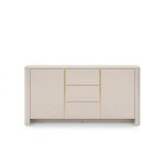 Komoda BARBA 2 kašmir je elegantna in preprosta. S svojo obliko in kakovostjo se poda v vsak dnevni prostor. Narejena je it kakovostnega MDF-ja. Ima nogice