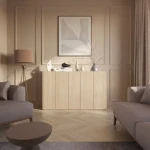 Komoda ELIDA je eleganten in sodoben dodatek k vaši notranjosti. Je praktična, zahvaljujoč LED osvetlitvi pa ustvarja prijetno vzdušje. Komoda je odlična,