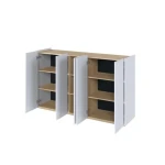 Komoda ELIDA je eleganten in sodoben dodatek k vaši notranjosti. Je praktična, zahvaljujoč LED osvetlitvi pa ustvarja prijetno vzdušje. Komoda je odlična,