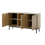 Komoda JAPONI 154 hrast je elegantna in preprosta. Odlično se poda v vsak dnevni prostor. Narejena je iz visokokakovostnih materialov, kar zagotavlja trdnost