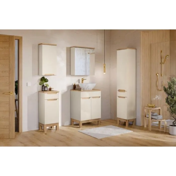 Kopalniški blok BORI 60 je hkrati enostaven in eleganten. Elementi so nežne kašmir barve v kombinaciji s hrastom, to je popolna kombinacija, ki se poda