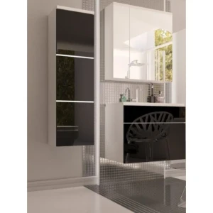 Kopalniški blok OTO DARK M je odlične kvalitete, narejen iz kakovostnih materialov. Vsebuje omarico z ogledalom, omarico pod umivalnikom in visečo omarico.