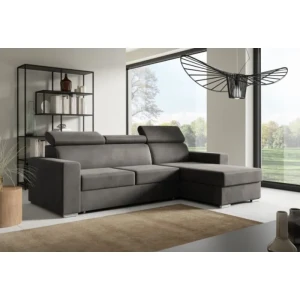 Kotna sedežna garnitura ADELINA je moderna, atraktivna in elegantna garnitura, primerna za vsak dnevni prostor. Narejena je iz kvalitetnih materialov in