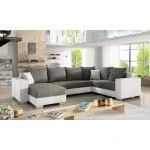 Kotna sedežna garnitura ALFRED 2 je kotna sedežna garnitura, katera je narejena iz umetnega usnja in blaga. Garnitura se raztegne v ležišče ter vsebuje