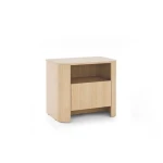 Nočna omarica BARBA hrast je elegantna in preprosta. S svojo obliko in kakovostjo se poda v vsak dnevni prostor. Narejena je it kakovostnega MDF-ja. Ima