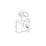 Nočna omarica BARBA hrast je elegantna in preprosta. S svojo obliko in kakovostjo se poda v vsak dnevni prostor. Narejena je it kakovostnega MDF-ja. Ima