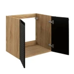 Kopalniški blok LUXY je možno naročiti v kompletu, ali pa po posameznih elementih po vaši izbiri. Omarica za umivalnik LUXY 2 črna je modernega dizajna. V